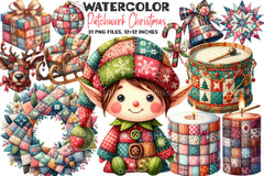 Patchwork Christmas Clipart Bundle 99 - CraftNest - Digital Crafting and Art