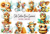 Cute Cartoon Bees Summer Clipart Bundle