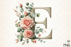 Floral Alphabet Clipart Bundle 11 - CraftNest - Digital Crafting and Art