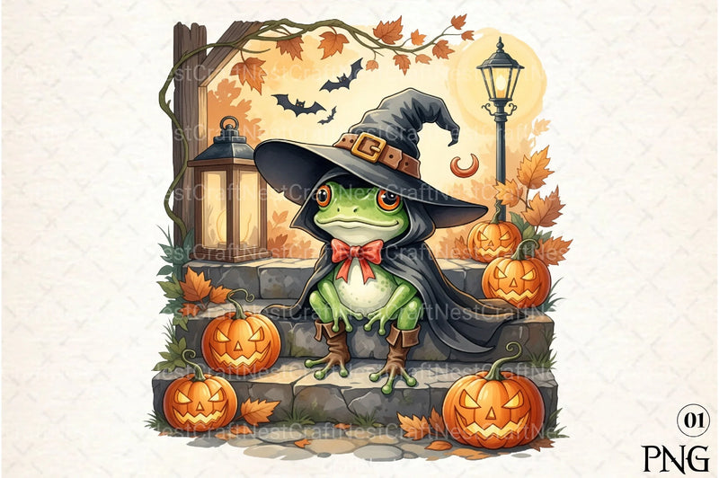 Halloween Frog Clipart Bundle - CraftNest - Digital Crafting and Art