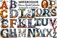 Halloween Alphabet Clipart Bundle - CraftNest - Digital Crafting and Art