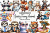 Quirky Funny Animals Clipart Bundle 33