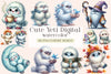 Cute Yeti Digital Clipart Bundle
