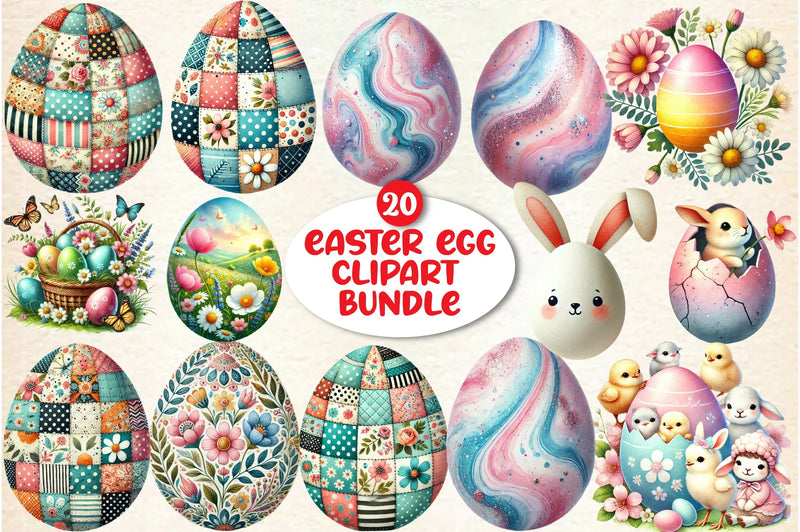 Easter Egg Clipart Bundle - CraftNest - Digital Crafting and Art