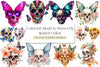 Colorful Skull & Butterfly Clipart Bundle