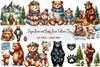 Papa Bear & Baby Father's Day Clipart Bundle