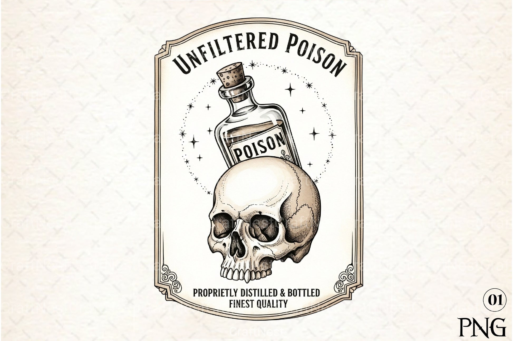 Vintage Halloween Potion Labels Clipart Bundle 1 - CraftNest - Digital Crafting and Art