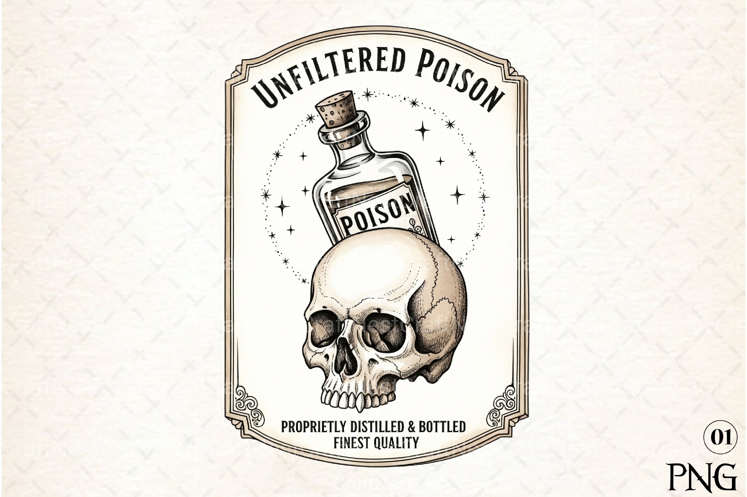 Vintage Halloween Potion Labels Clipart Bundle 1 - CraftNest - Digital Crafting and Art