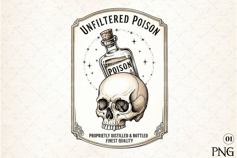 Vintage Halloween Potion Labels Clipart Bundle 1 - CraftNest - Digital Crafting and Art