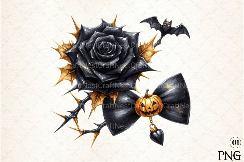 Elegant Halloween Clipart Bundle 8 - CraftNest - Digital Crafting and Art