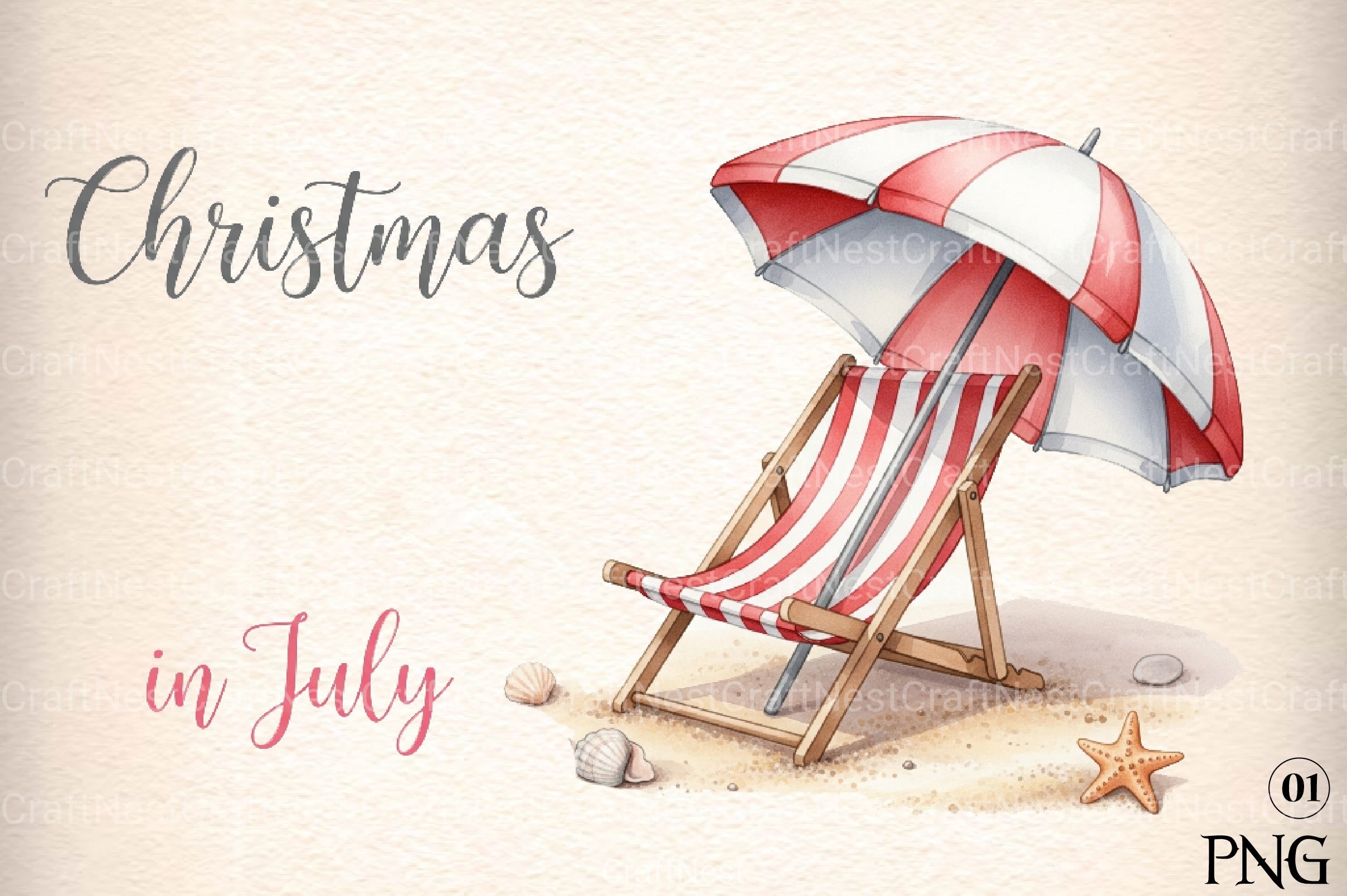 Christmas in July Funny Clipart Bundle 3 - CraftNest - Digital Crafting and Art