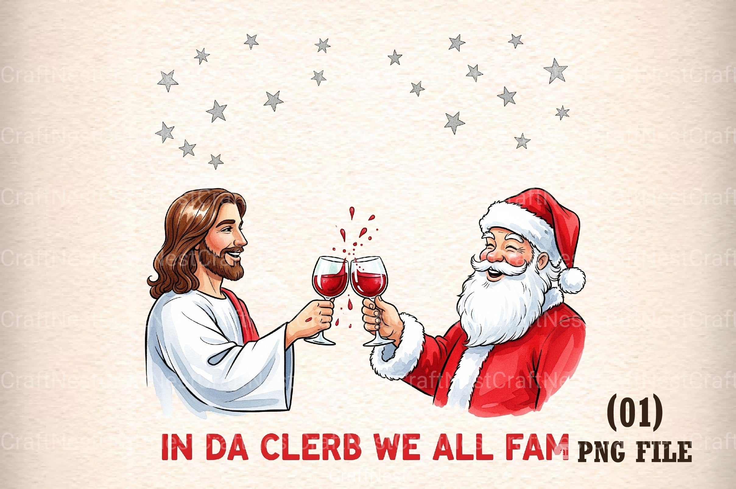 In Da Clerb We All Fam Clipart Bundle - CraftNest - Digital Crafting and Art