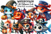 Cute Halloween Fish Clipart Bundle