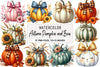 Autumn Pumpkin & Bow Clipart Bundle