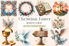 Christian Easter Clipart Bundle - CraftNest - Digital Crafting and Art