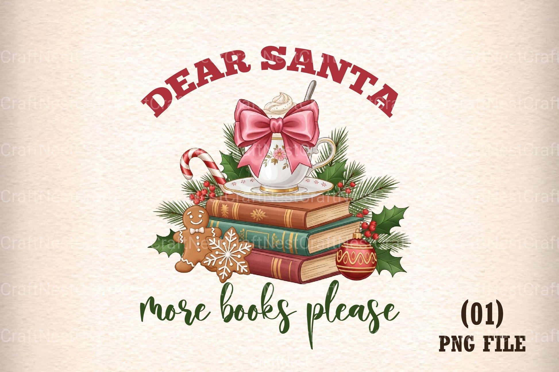 All Booked for Christmas Clipart Bundle 4 - CraftNest - Digital Crafting and Art