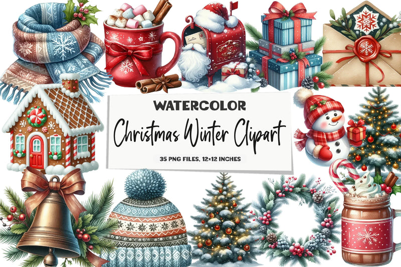 Christmas Winter Clipart Bundle - CraftNest - Digital Crafting and Art