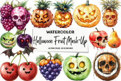 Halloween Fruit Mash-Up Clipart Bundle - CraftNest - Digital Crafting and Art