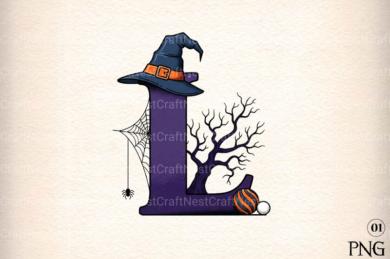 Halloween Alphabet Clipart Bundle 190 - CraftNest - Digital Crafting and Art