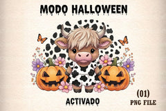 Halloween Highland Cow Clipart Bundle 99 - CraftNest - Digital Crafting and Art