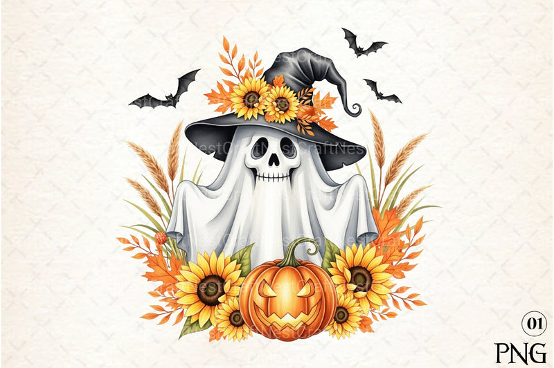 Funny Halloween Ghost Clipart Bundle 19 - CraftNest - Digital Crafting and Art