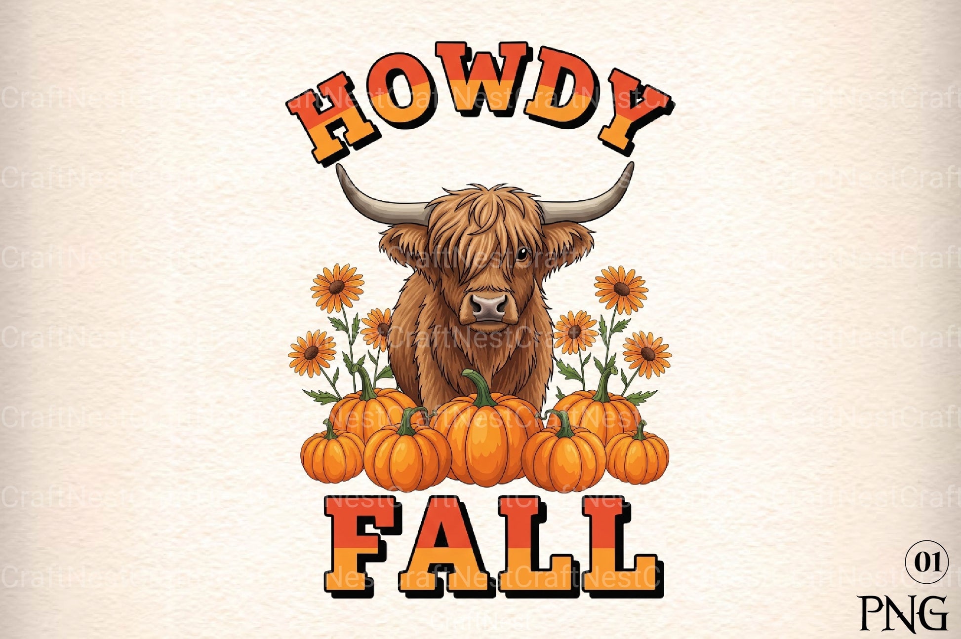 Howdy Highland Fall Graphic Clipart Bundle - CraftNest - Digital Crafting and Art