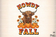 Howdy Highland Fall Graphic Clipart Bundle - CraftNest - Digital Crafting and Art