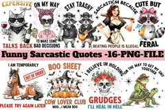 Funny Sarcastic Quotes Clipart Bundle - CraftNest - Digital Crafting and Art
