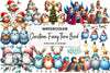 Christmas Funny Three Bird Clipart Bundle