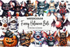 Funny Halloween Bats Clipart Bundle