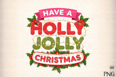 Holly Jolly Christmas Clipart Bundle - CraftNest - Digital Crafting and Art