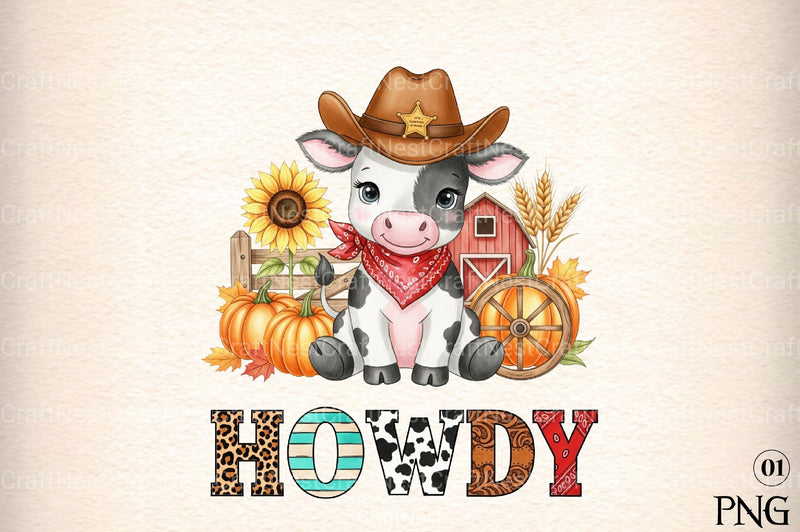 Howdy Farm Graphic Clipart Bundle - CraftNest - Digital Crafting and Art