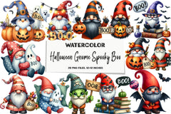 Halloween Gnome Spooky Boo Clipart Bundle - CraftNest - Digital Crafting and Art