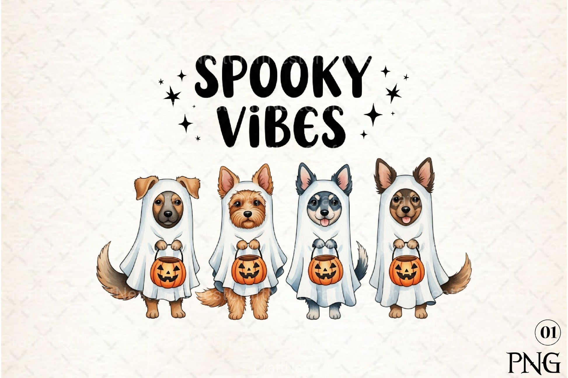 Spooky Dog Embroidery Clipart Bundle - CraftNest - Digital Crafting and Art