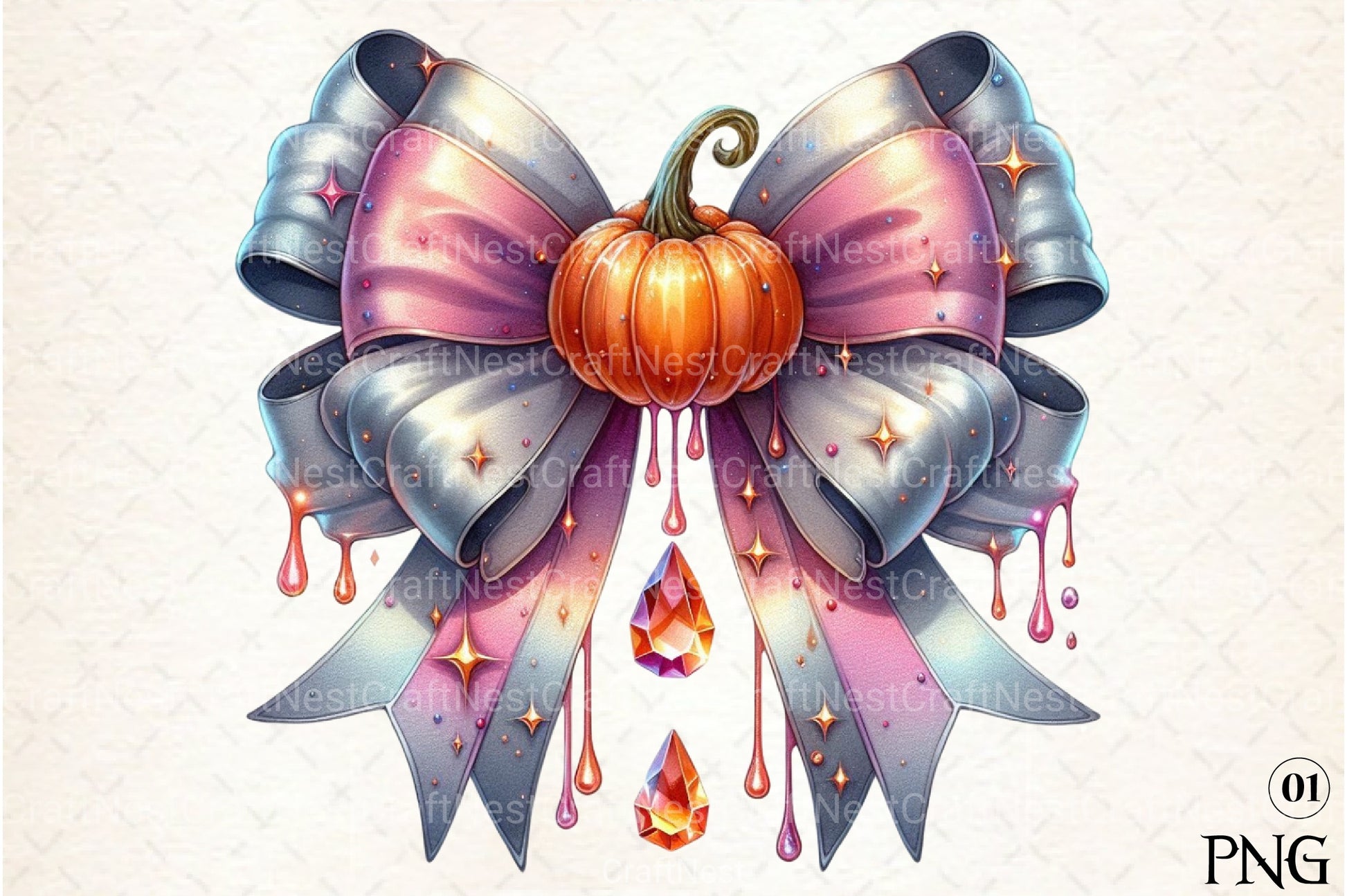 Halloween Coquette Bow Clipart Bundle 10 - CraftNest - Digital Crafting and Art