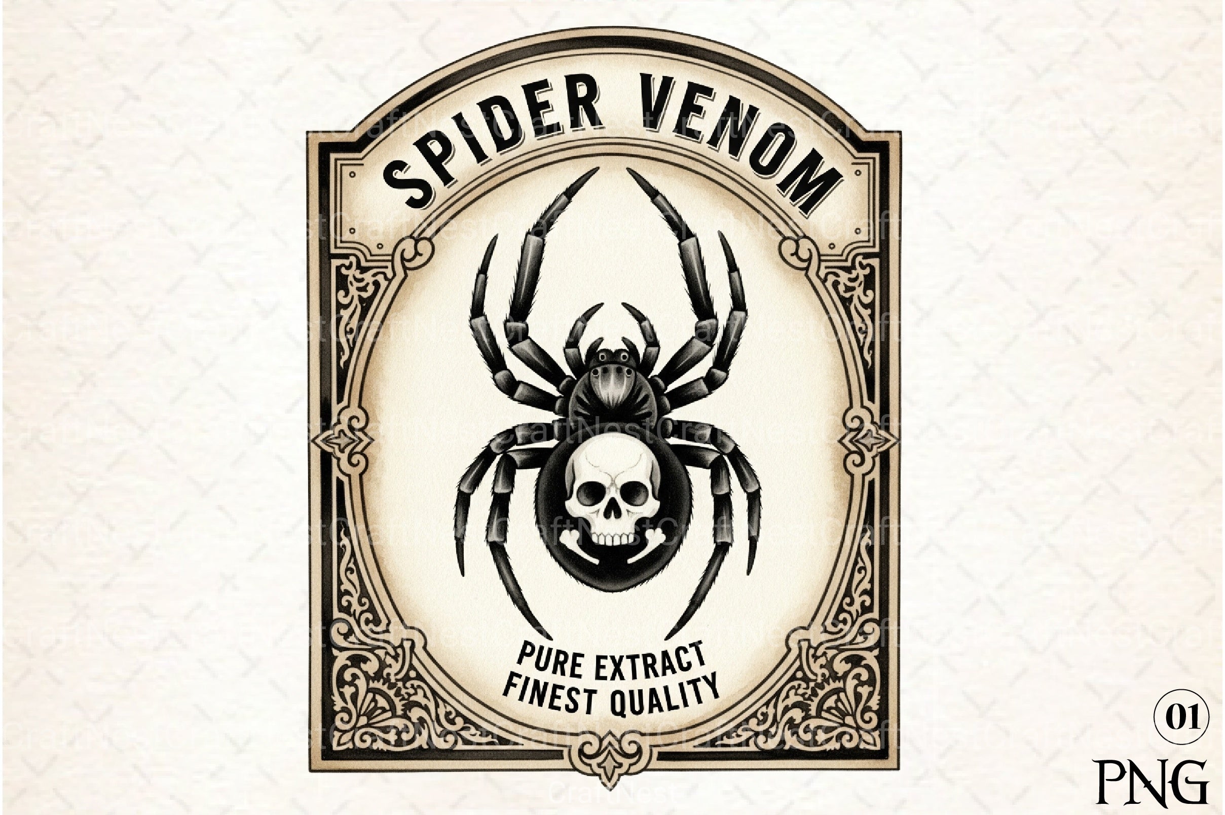 Vintage Halloween Potion Labels Clipart Bundle 12 - CraftNest - Digital Crafting and Art