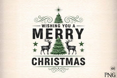 Merry Christmas Tree Design Clipart Bundle 44 - CraftNest - Digital Crafting and Art