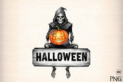 Spooky Reaper Illustration Clipart Bundle - CraftNest - Digital Crafting and Art