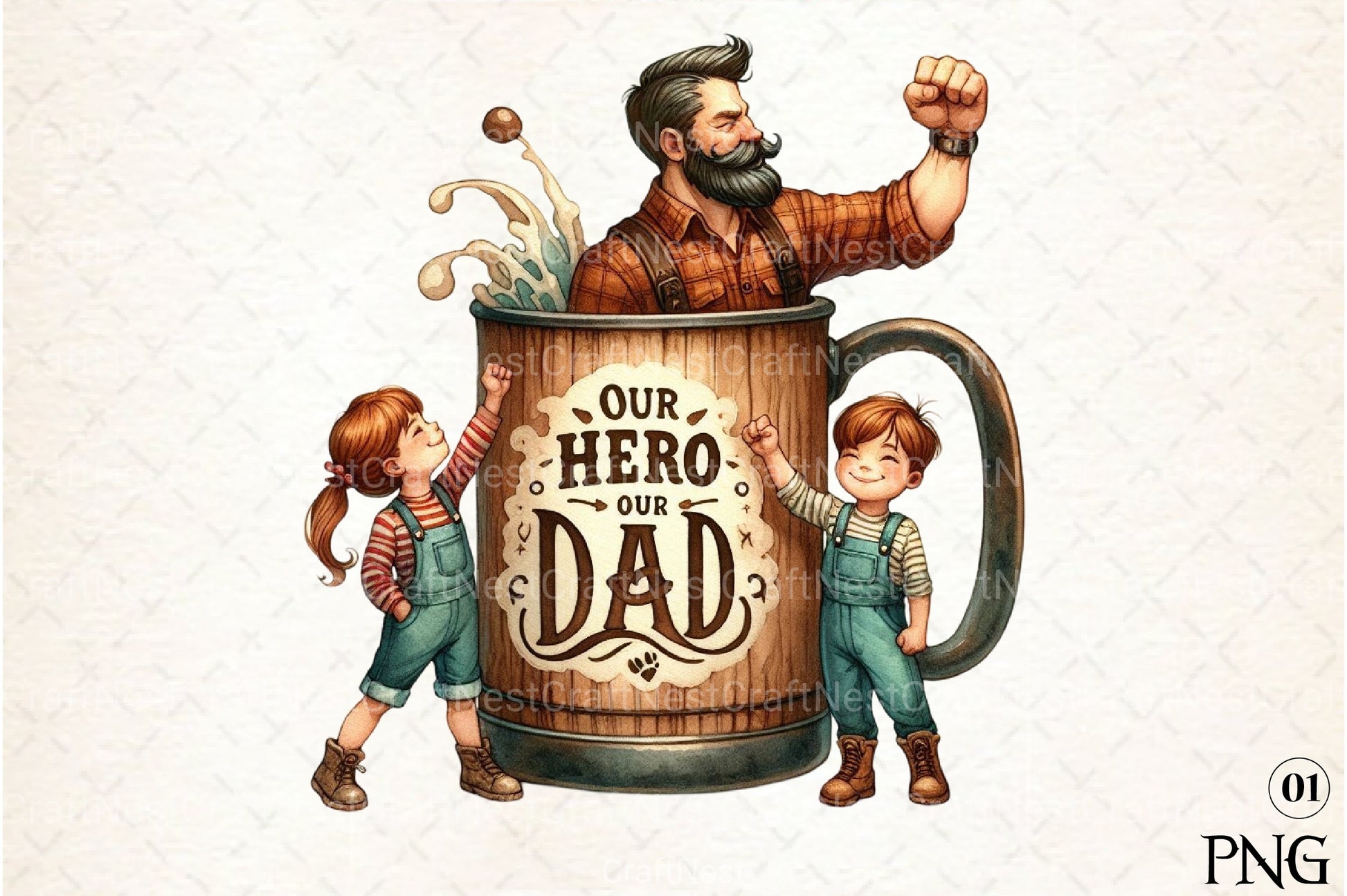 Kids Father’s Day Fist Bump Clipart Bundle 10 - CraftNest - Digital Crafting and Art