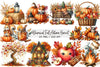 Whimsical Autumn Harvest Clipart Bundle