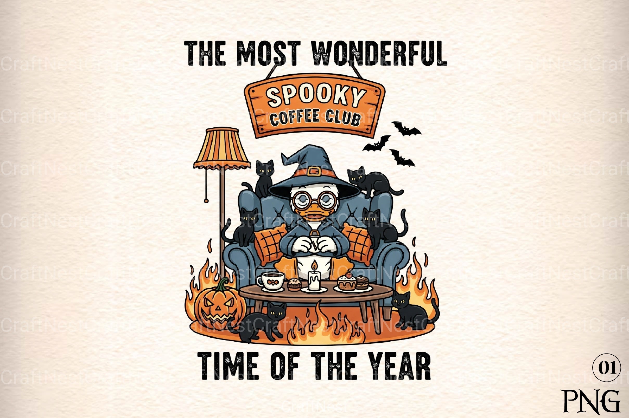 Skeletons Drinking Coffee Spooky Clipart Bundle - CraftNest - Digital Crafting and Art