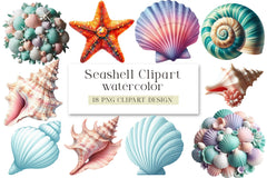 Seashell Clipart Bundle - CraftNest - Digital Crafting and Art