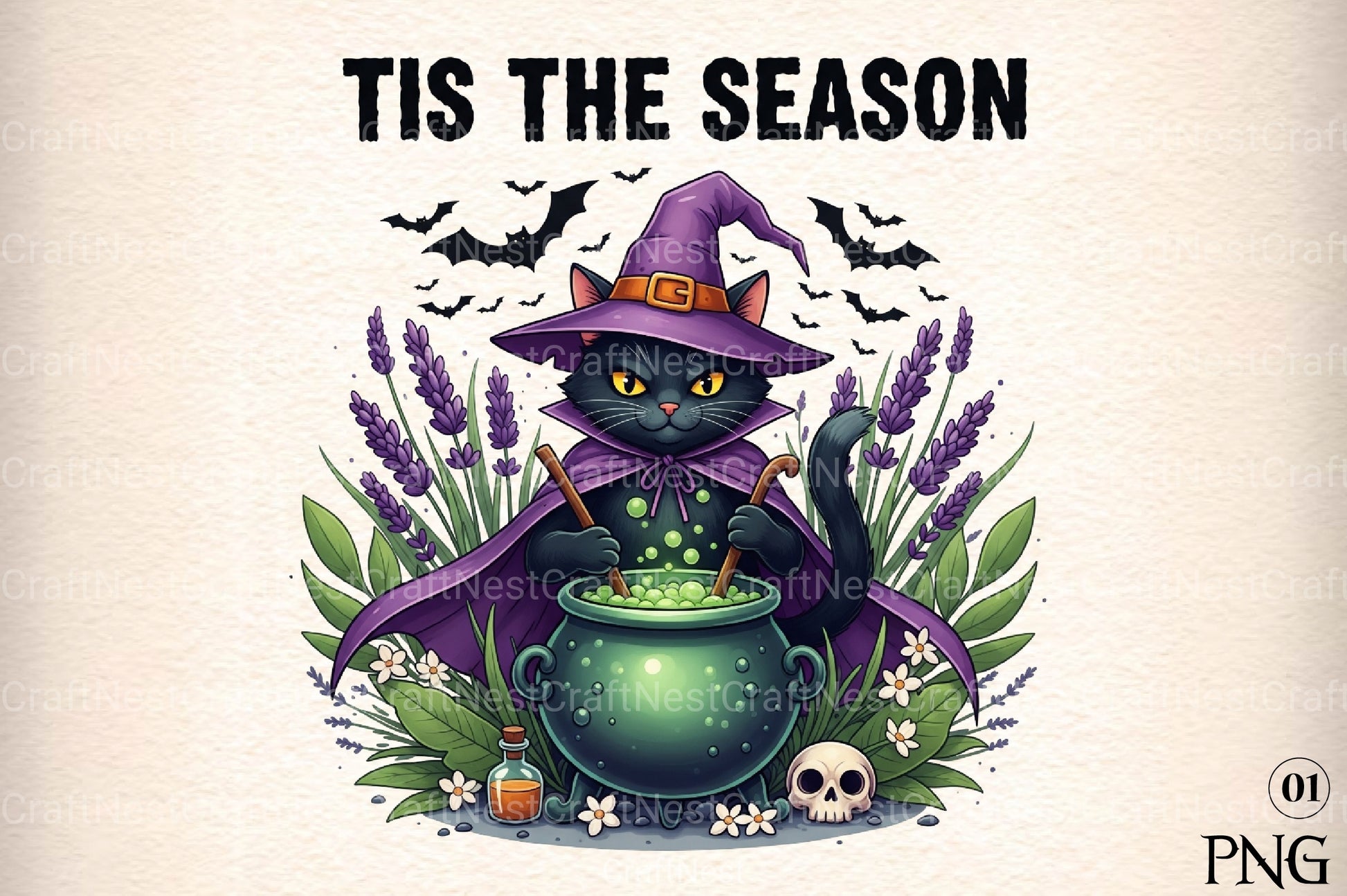 Witchy Cat Graphic Clipart Bundle - CraftNest - Digital Crafting and Art