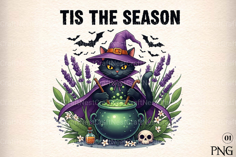 Witchy Cat Graphic Clipart Bundle - CraftNest - Digital Crafting and Art