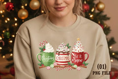 Let It Snow Christmas Coffee Clipart Bundle - CraftNest - Digital Crafting and Art