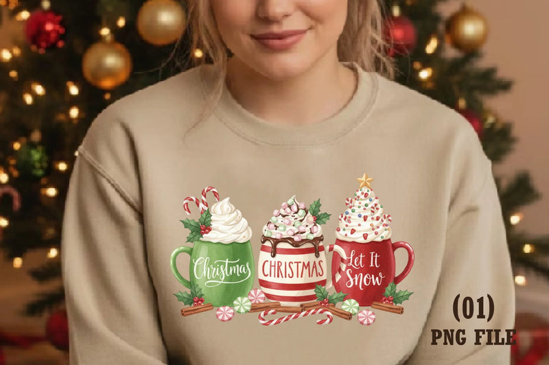 Let It Snow Christmas Coffee Clipart Bundle - CraftNest - Digital Crafting and Art