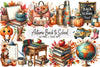 Autumn Back to School Clipart Bundle