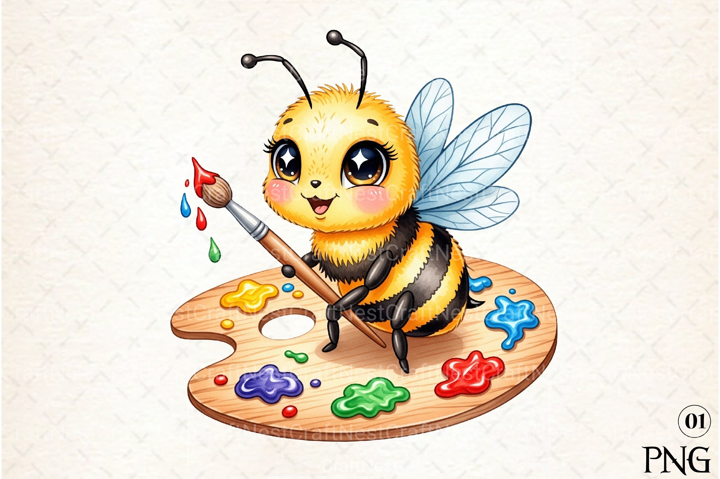 Back to School Bee Clipart Bundle 7 - CraftNest - Digital Crafting and Art