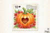 Pumpkin Postage Stamp Clipart Bundle 55