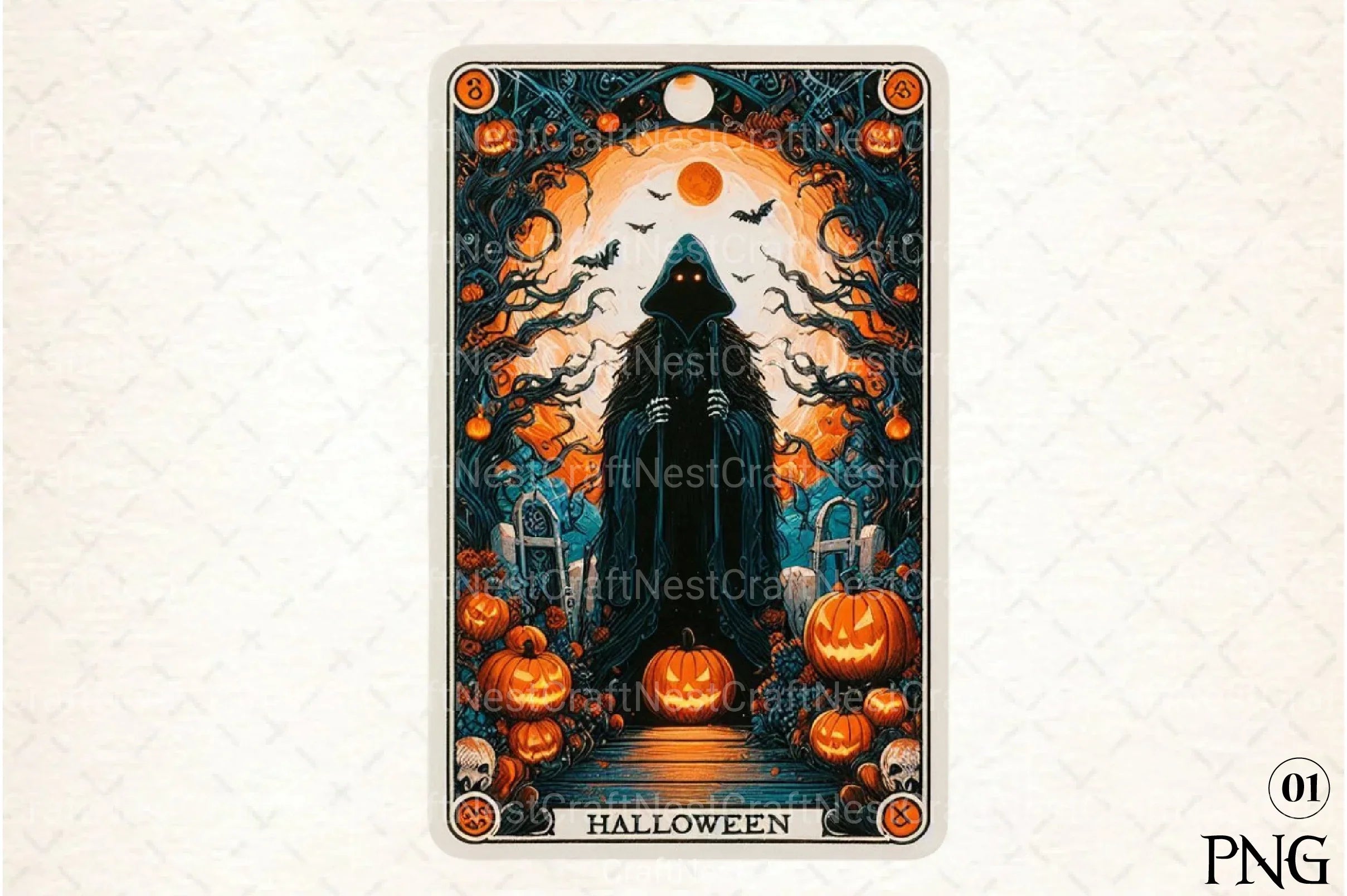Halloween Tarot Card Clipart Bundle 5 - CraftNest - Digital Crafting and Art